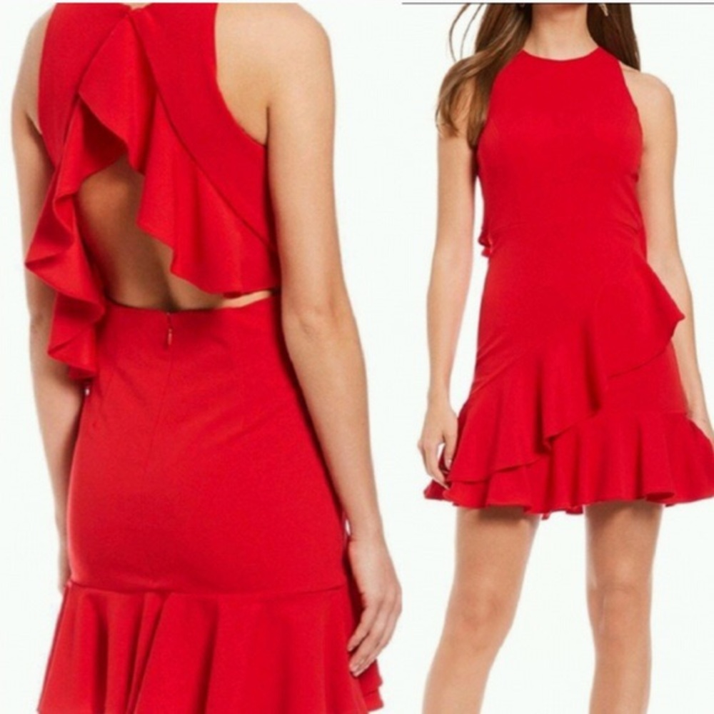 Gianni Bini red cocktail dress